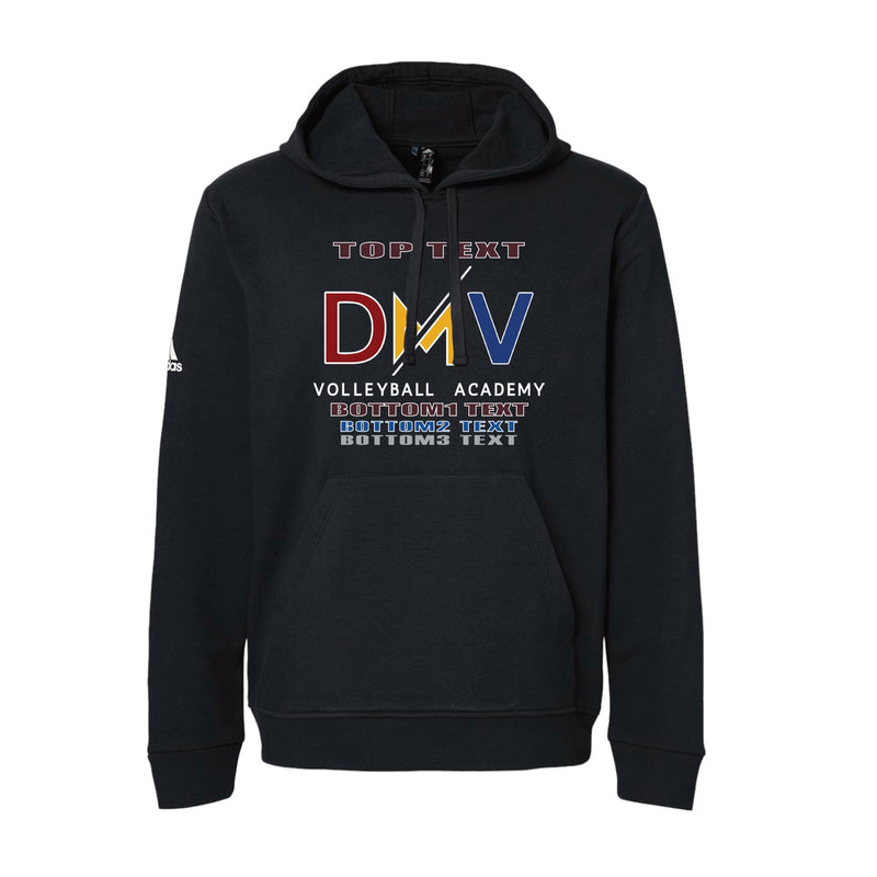 Adidas Hooded Sweatshirt - Black - Logo Text Drop