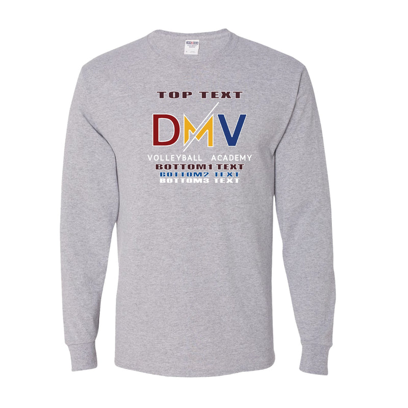 Dri-Power Long Sleeve T-Shirt - Athletic Heather - Logo Text Drop