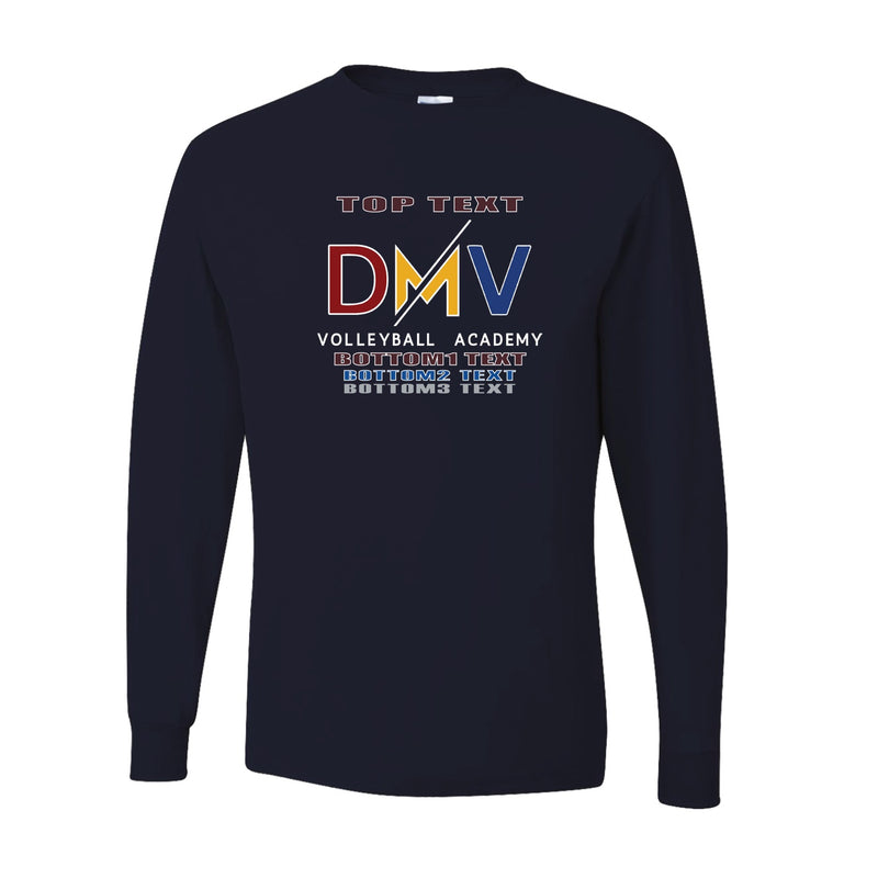Dri-Power Long Sleeve T-Shirt - Black - Logo Text Drop