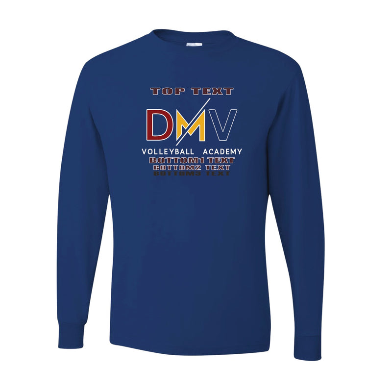 Dri-Power Long Sleeve T-Shirt - Royal - Logo Text Drop