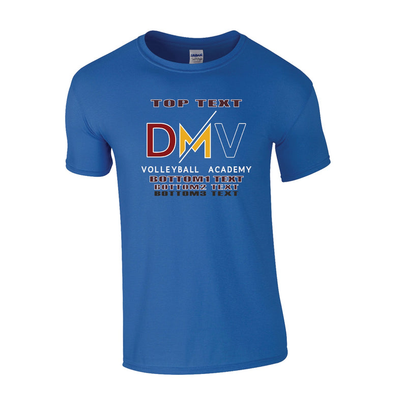 Classic T-Shirt - Royal - Logo Text Drop