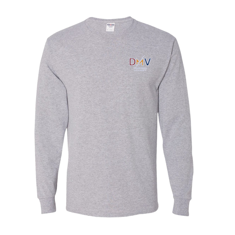 Dri-Power Long Sleeve T-Shirt - Athletic Heather - Embroidery Text Drop