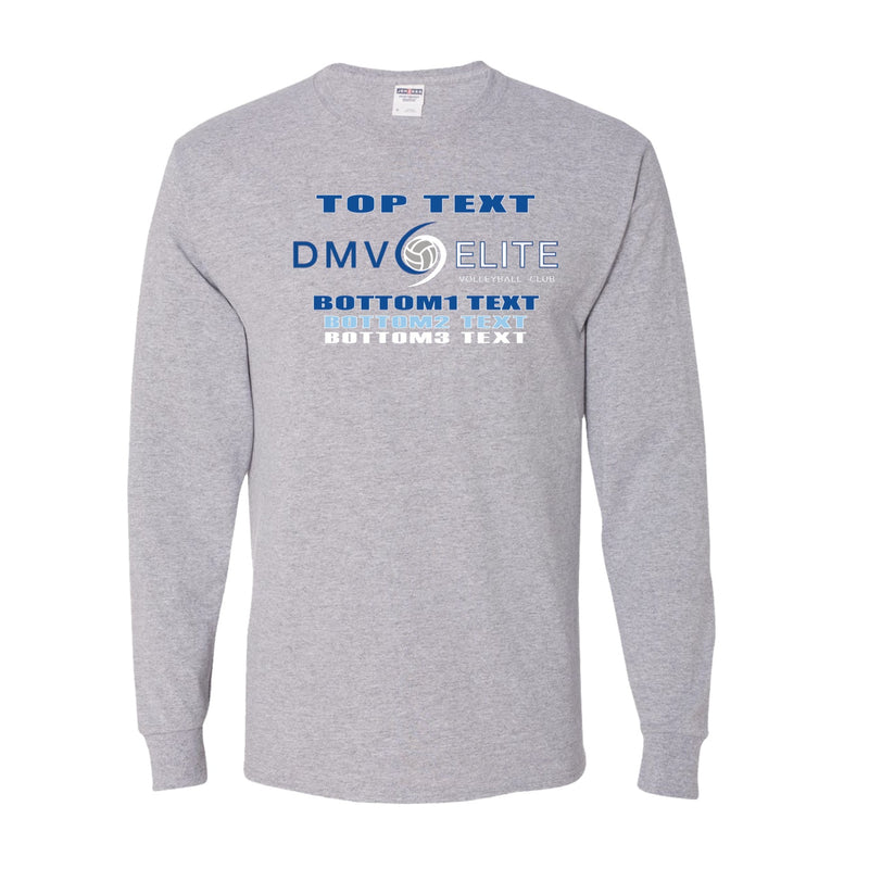 Dri-Power Long Sleeve T-Shirt - Athletic Heather - Logo Text Drop