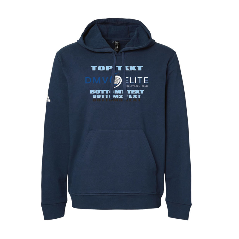 Adidas Hooded Sweatshirt - Collegiate Navy - Logo Text Drop