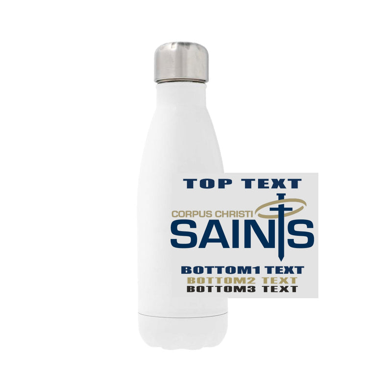 12oz Stainless Steel Water Bottle - white