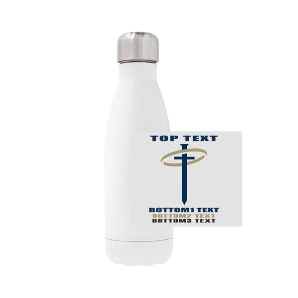 12oz Stainless Steel Water Bottle - white