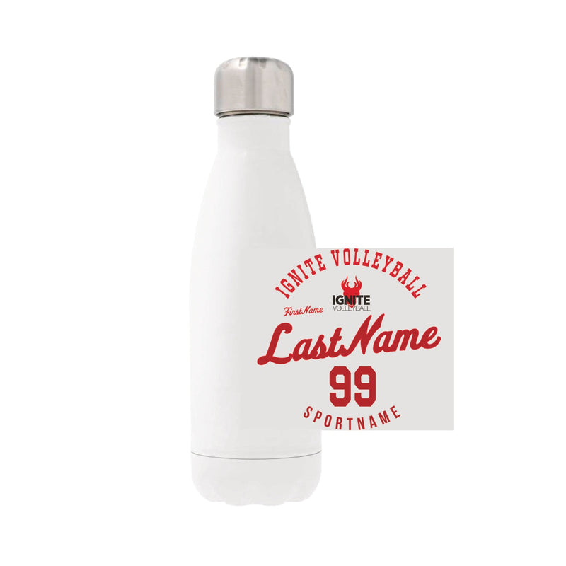 12oz Stainless Steel Water Bottle - White