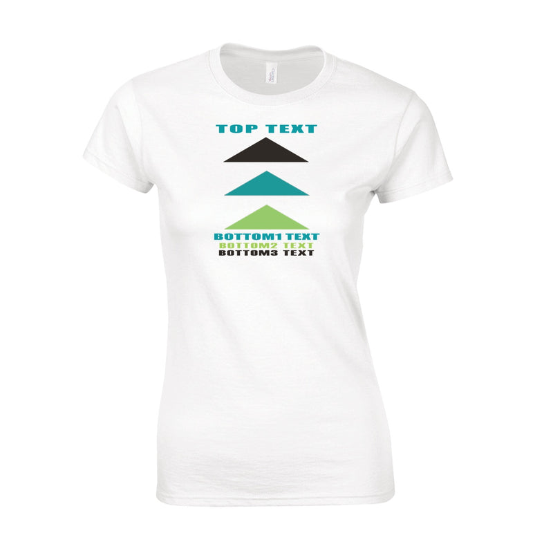 Women's Semi-Fitted Classic T-Shirt  - White - Logo Text Drop