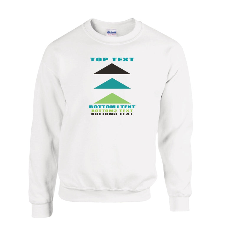 Fleece Crewneck - White - Logo Text Drop