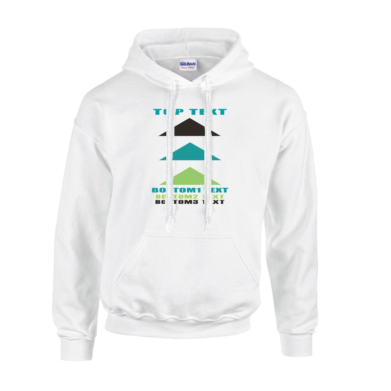Fleece Hoodie - White - Logo Text Drop