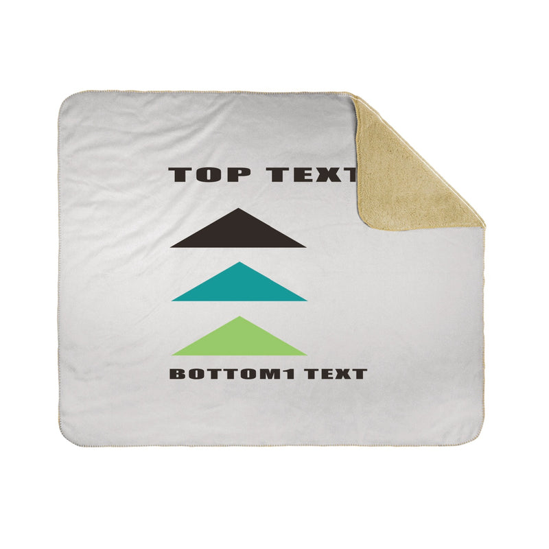 50x60 Sherpa Lined Throw Blanket - White - Logo Text Drop