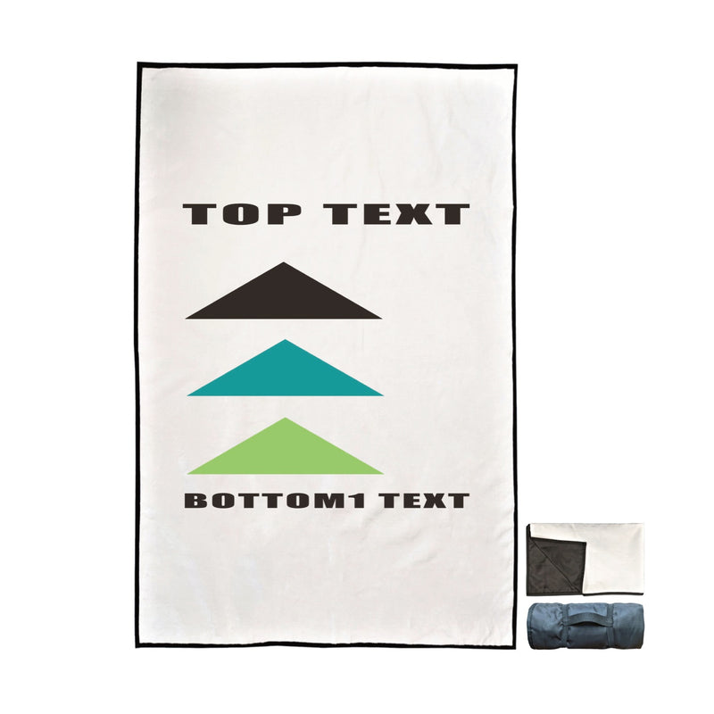 50x60 Stadium Blanket with Carry Strap - White - Logo Text Drop
