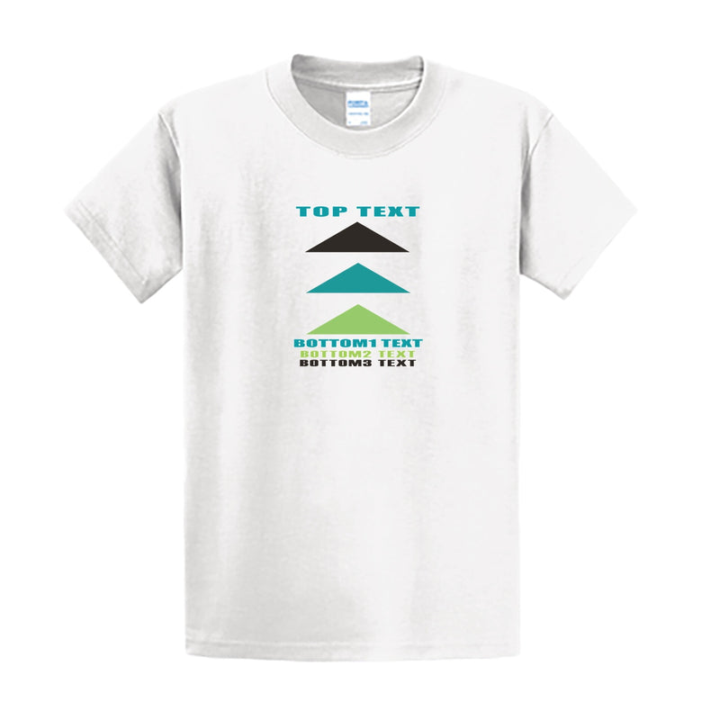 Port & Company Tall Essential Tee - White - Logo Text Drop
