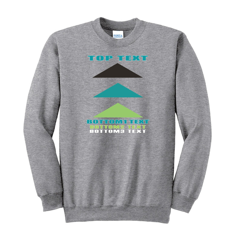 Port & Company Tall Essential Fleece Crewneck Sweatshirt - Athletic Heather - Logo Text Drop