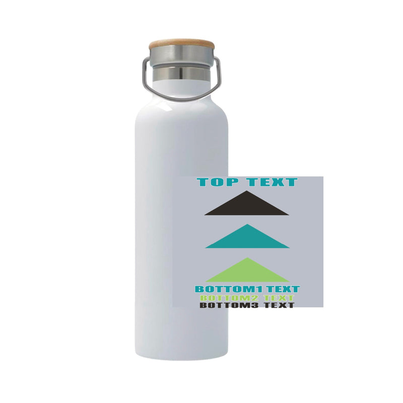25oz Stainless Steel Thermos - White - Logo Text Drop