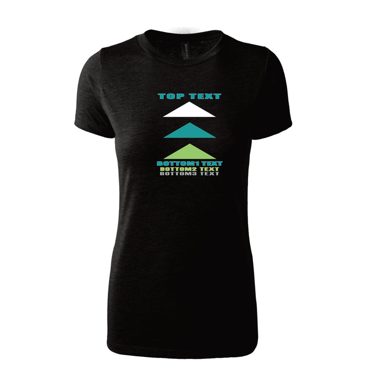 Women's Triblend T-Shirt - Black - Logo Text Drop