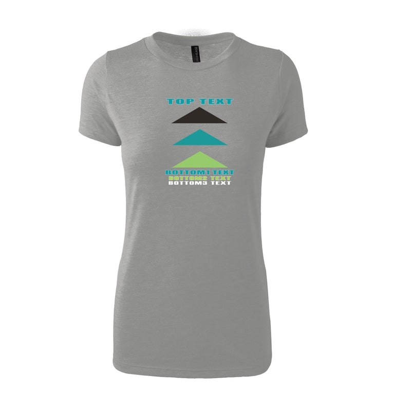 Women's Triblend T-Shirt - Grey Heather - Logo Text Drop