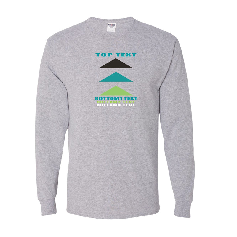 Dri-Power Long Sleeve T-Shirt - Athletic Heather - Logo Text Drop