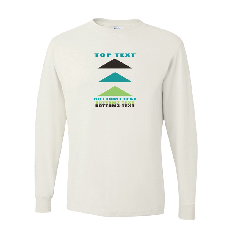 Youth Dri-Power Long Sleeve T-Shirt - White - Logo Text Drop