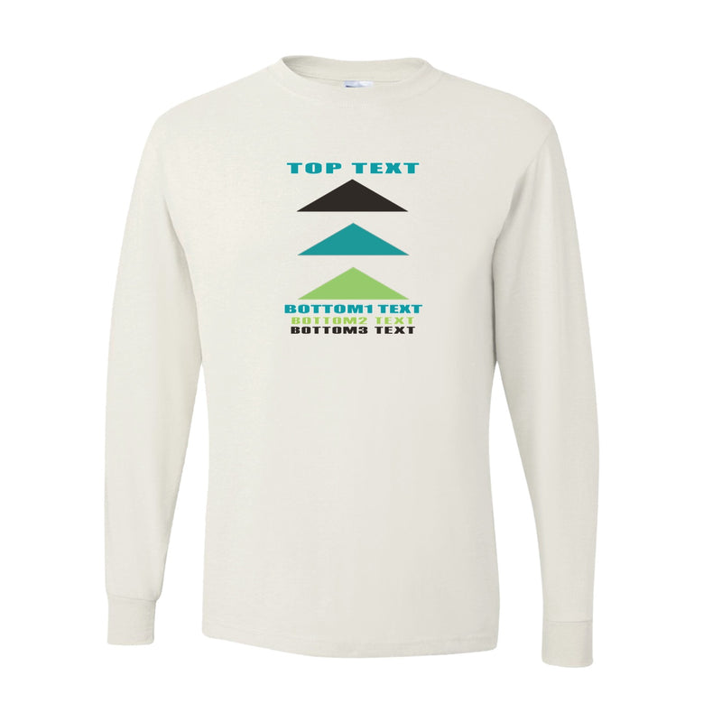 Long Sleeve Performance Shirt - White - Logo Text Drop
