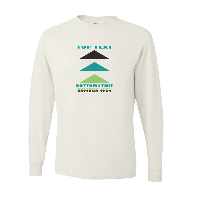 Women's Long Sleeve Performance Shirt - White - Logo Text Drop