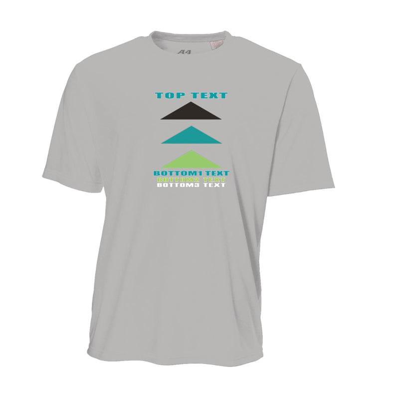 Youth Performance T-Shirt - Silver - Logo Text Drop