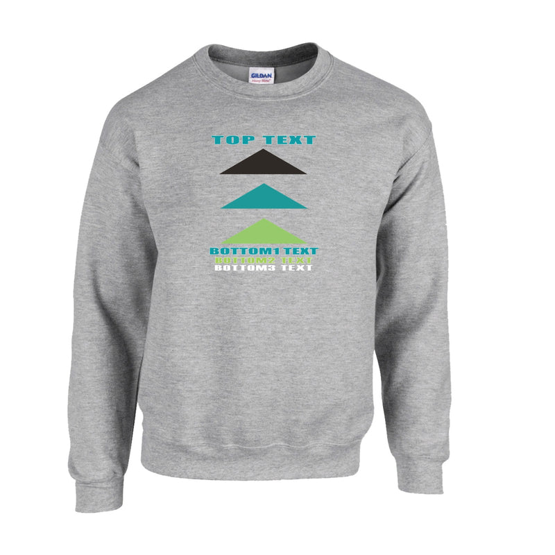 Fleece Crewneck - Sport Grey - Logo Text Drop