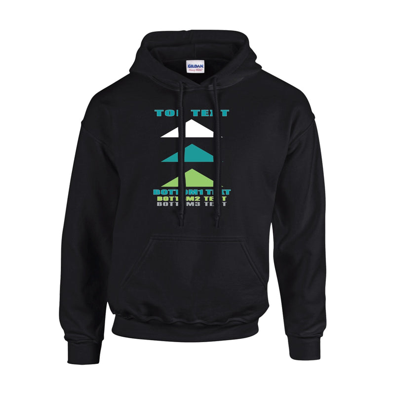 Fleece Hoodie - Black - Logo Text Drop