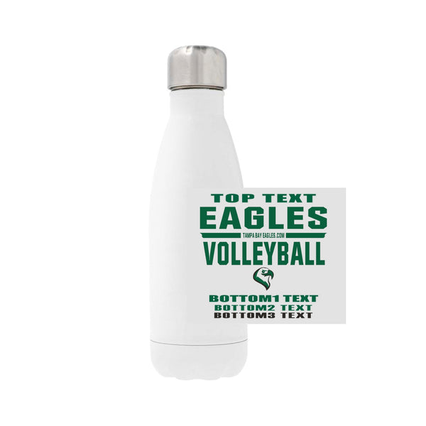 12oz Stainless Steel Water Bottle - white