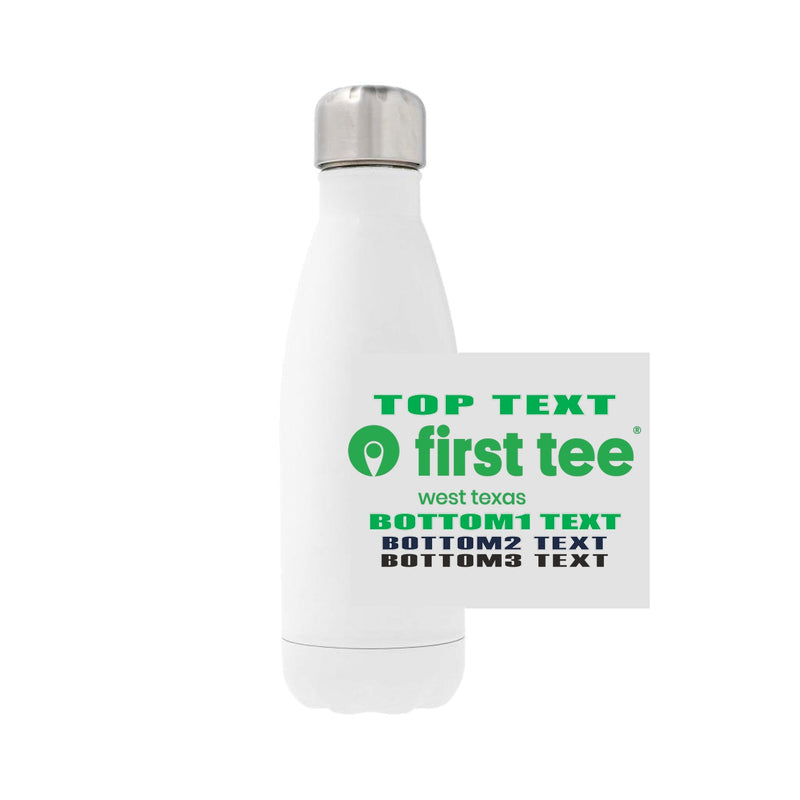 12oz Stainless Steel Water Bottle - White