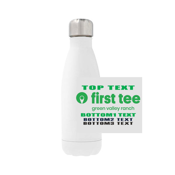 12oz Stainless Steel Water Bottle - white