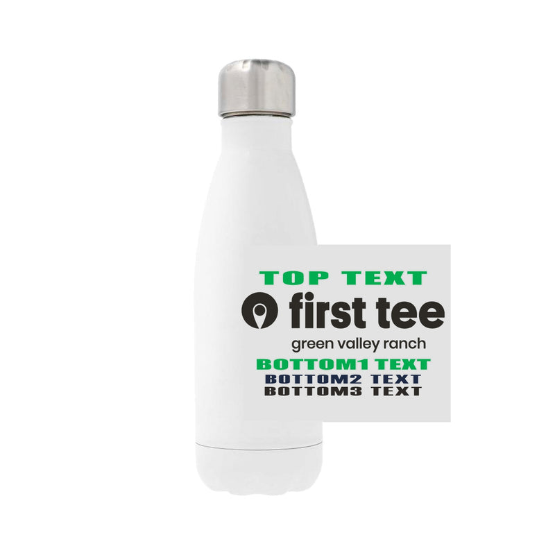 12oz Stainless Steel Water Bottle - White