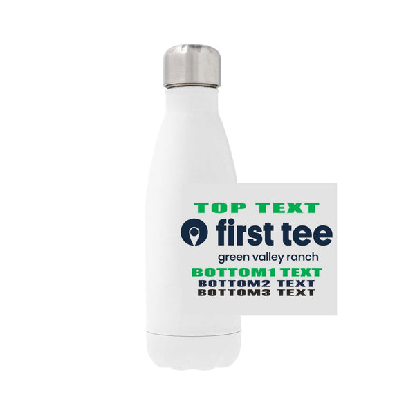 12oz Stainless Steel Water Bottle - White