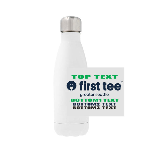 12oz Stainless Steel Water Bottle - white