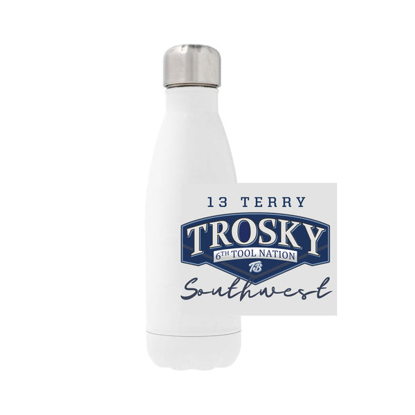 12oz Stainless Steel Water Bottle - White