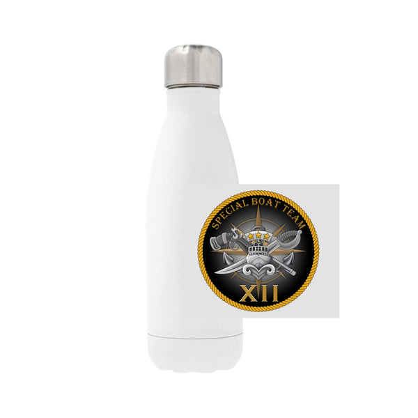 12oz Stainless Steel Water Bottle - White