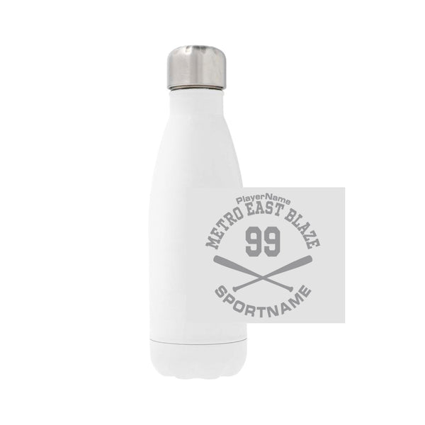 12oz Stainless Steel Water Bottle - white