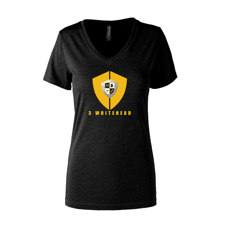 Women's Semi- Fitted Premium V- Neck T-Shirt  - Black