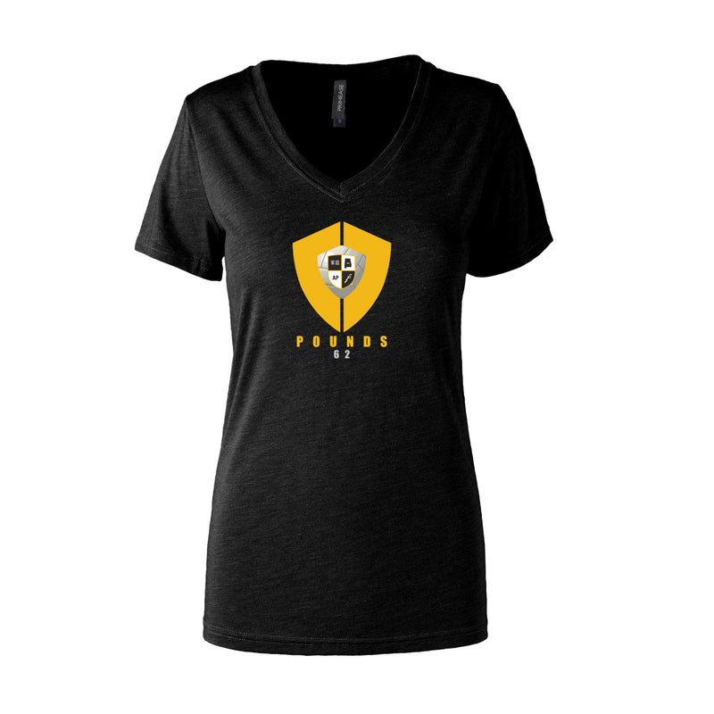 Women's Semi- Fitted Premium V- Neck T-Shirt  - Black