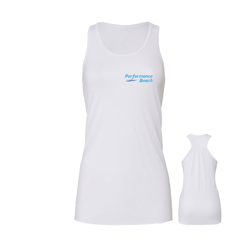 Women's Flowy Racerback Tank - White
