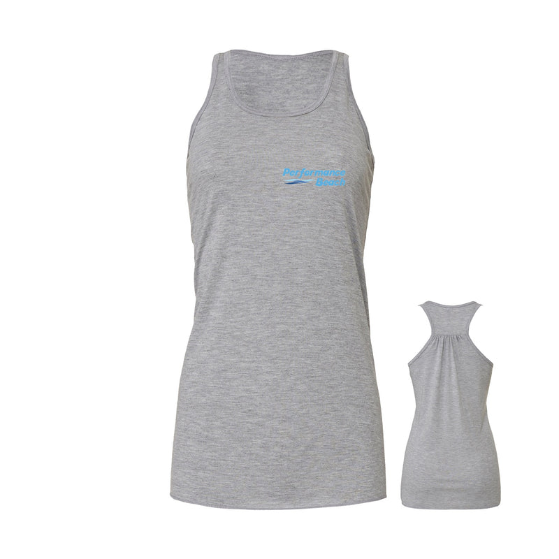 Women's Flowy Racerback Tank - Athletic Heather
