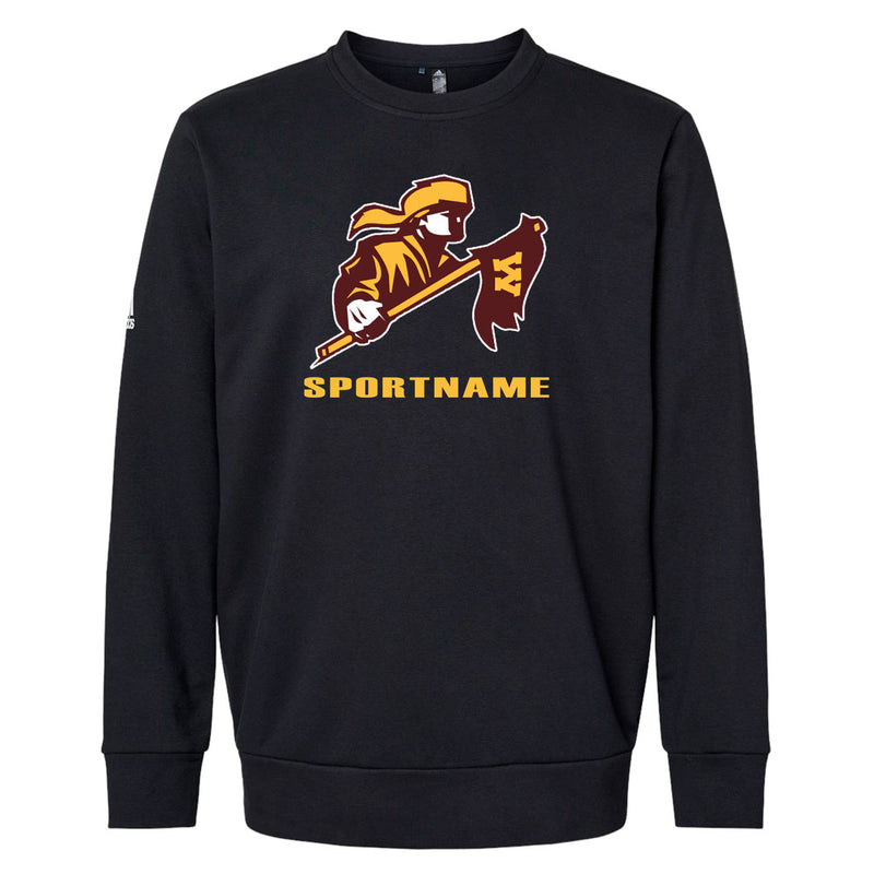 Adidas Fleece Crewneck Sweatshirt - Black - Big Logo