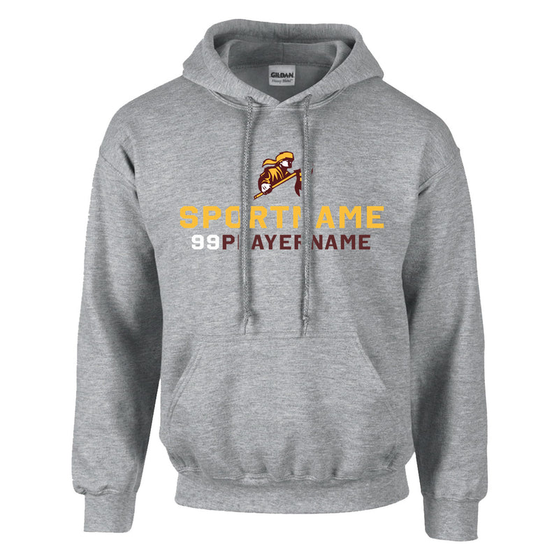Fleece Hoodie - Sport Grey - Logo Sport Name