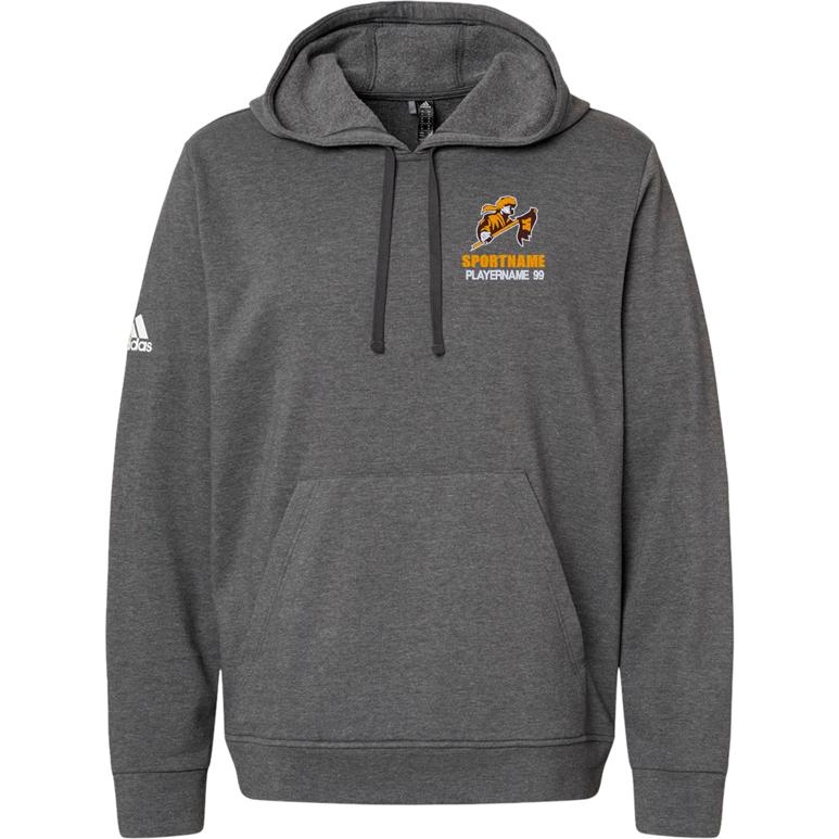 Adidas Hooded Sweatshirt - Dark Grey Heather - Sport Name