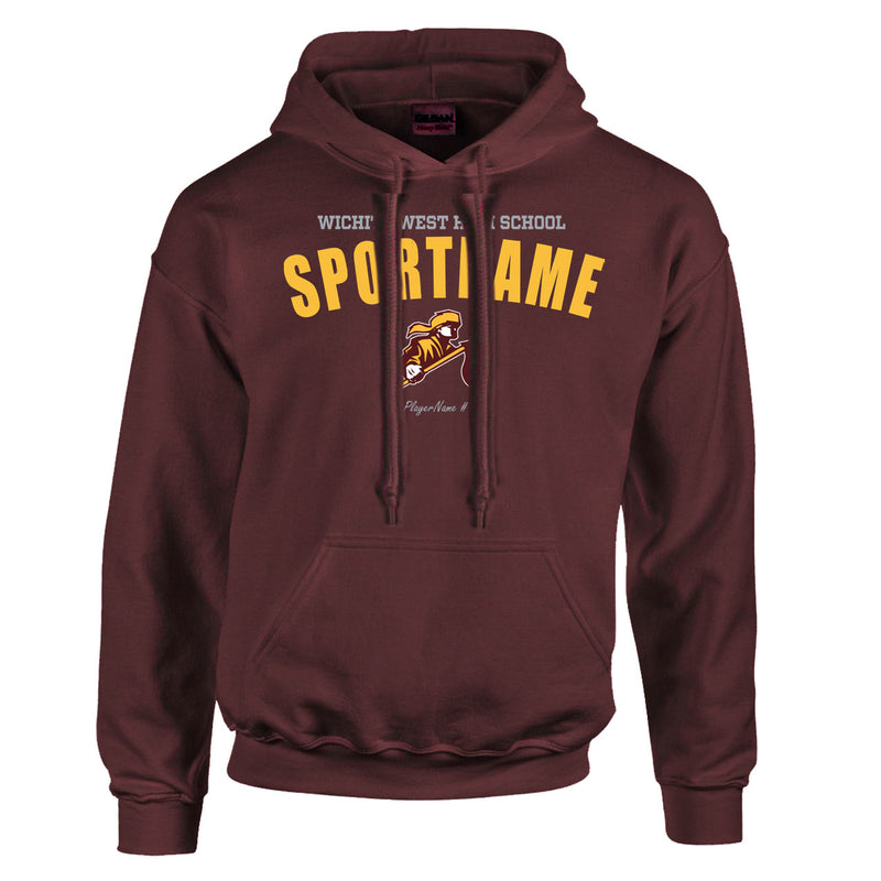 Fleece Hoodie - Maroon - Sport Arch