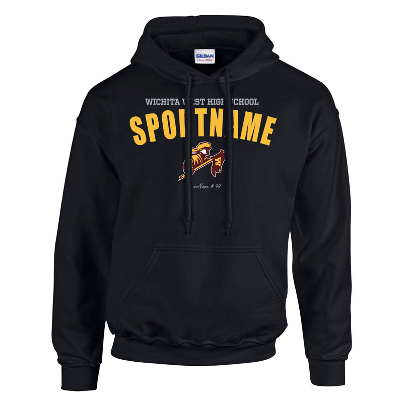 Fleece Hoodie - Black - Sport Arch