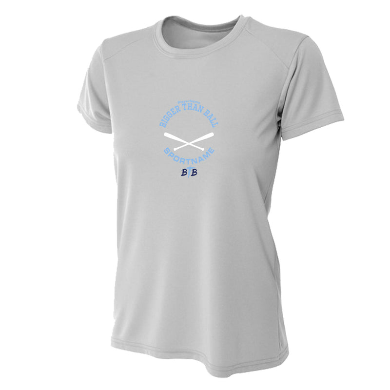 Women's Tight Fit Performance T-Shirt - Silver - Sport Circle