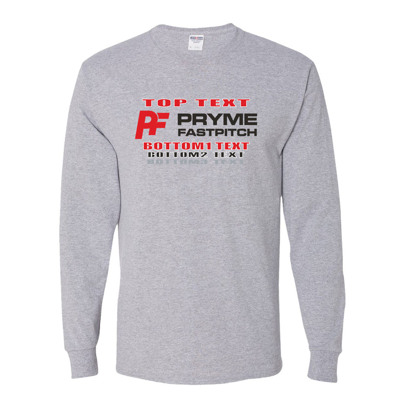 Youth Dri-Power Long Sleeve T-Shirt - Athletic Heather - Logo Text Drop