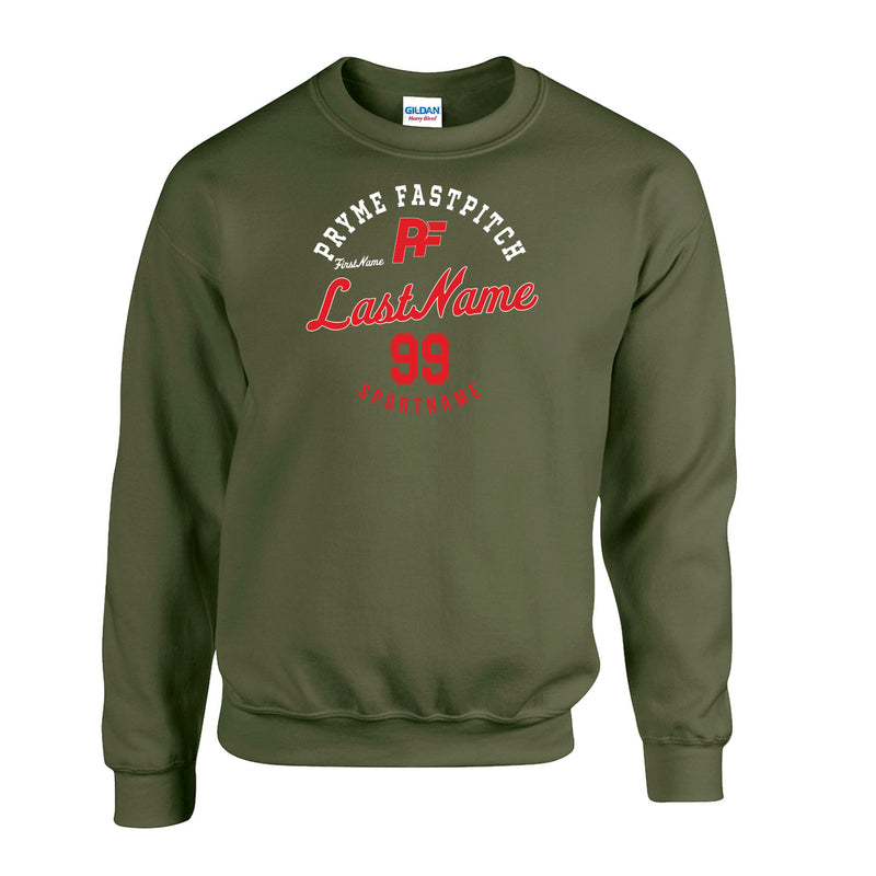 Fleece Crewneck - Military Green - Script Player