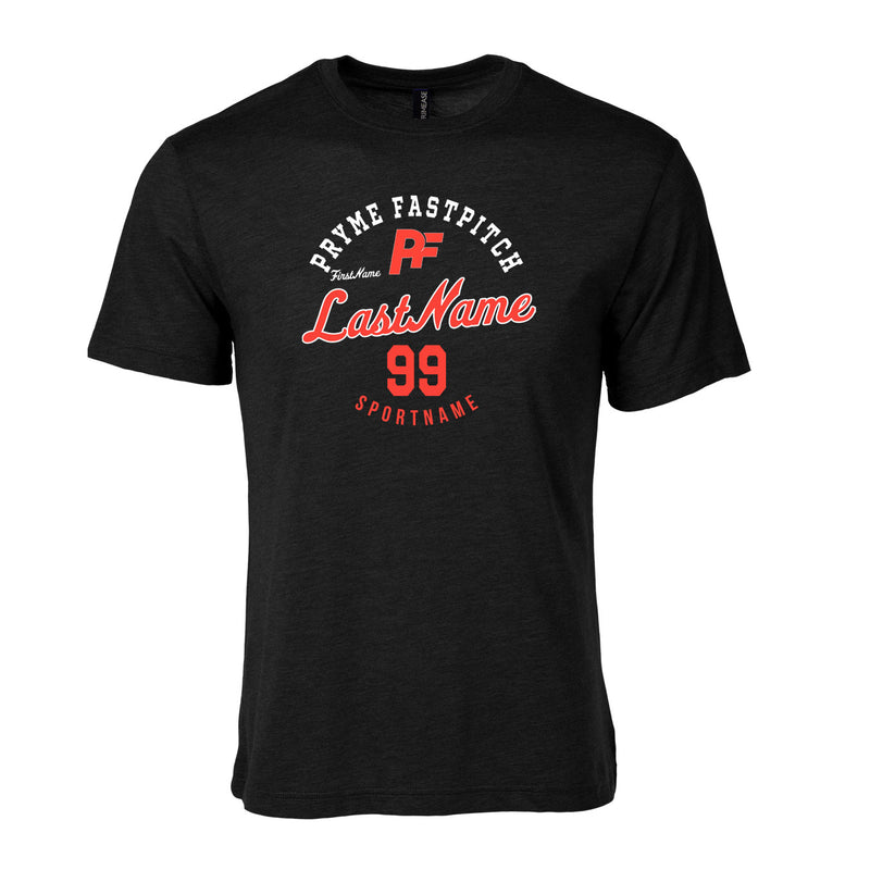 Men's Triblend T-Shirt - Black - Script Player